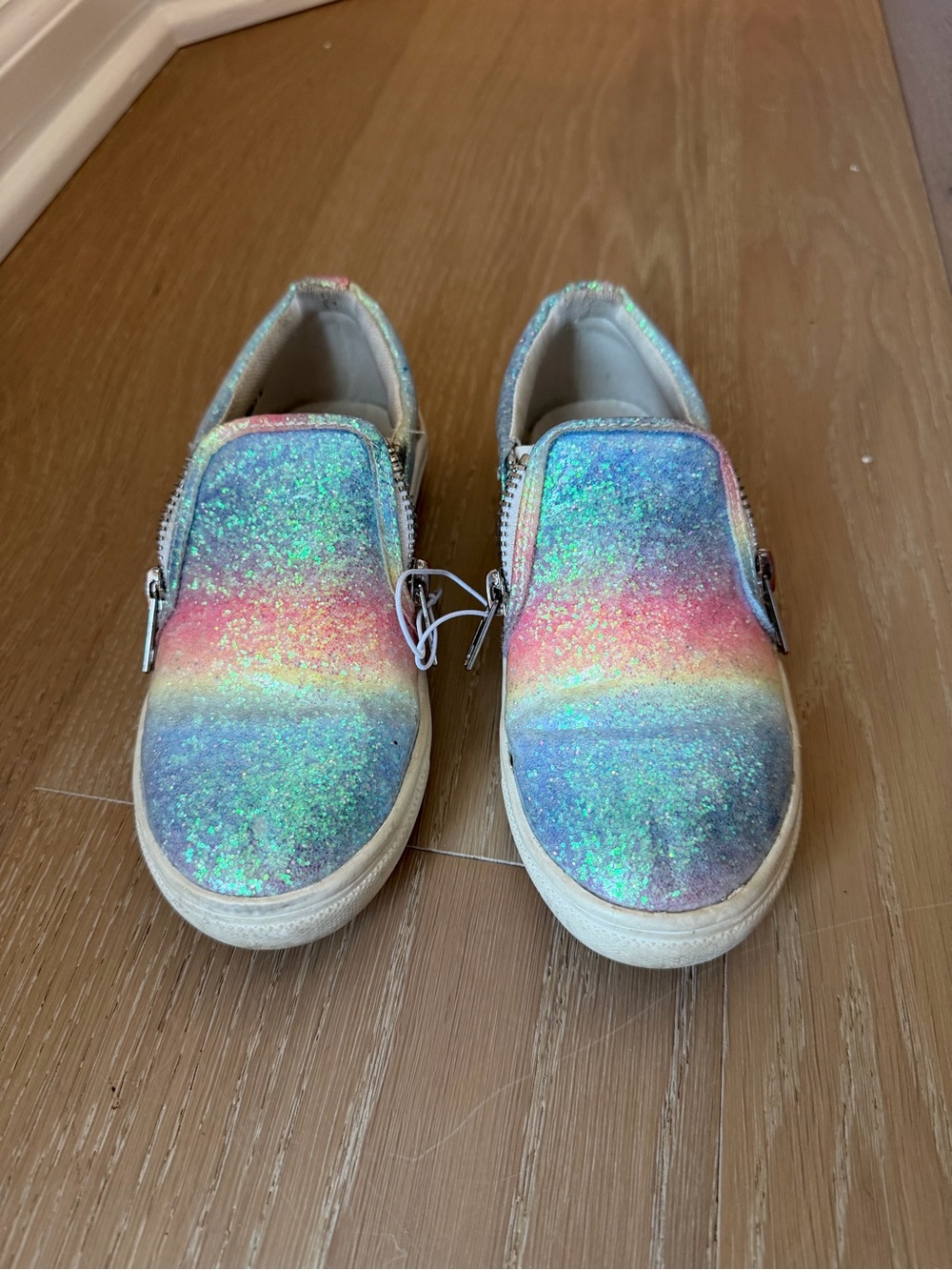 Dolce Vita Rainbow Ombre Glitter Slip-On Sneakers Kids Size 12